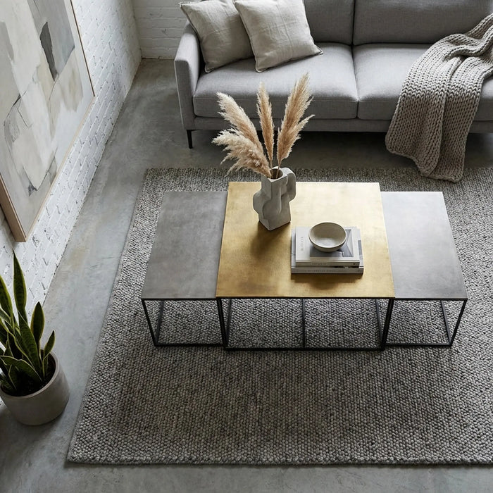Serra Nesting Coffee Table, Set of 3 - Black