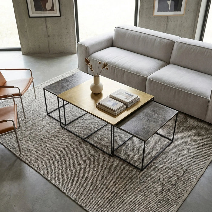 Serra Nesting Coffee Table, Set of 3 - Black