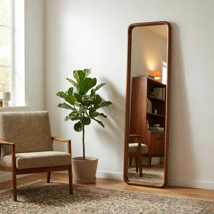 Silo Floor Mirror - Walnut