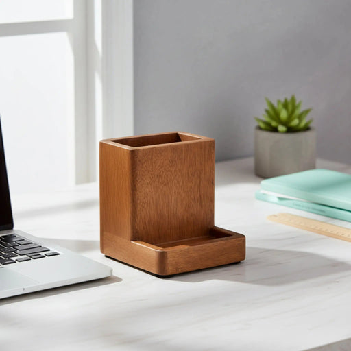 Slot Wooden Mobile Stand - Brown Homelves