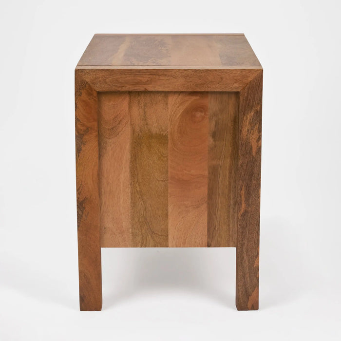 Stark 2 Drawer Wooden Nightstand - Natural
