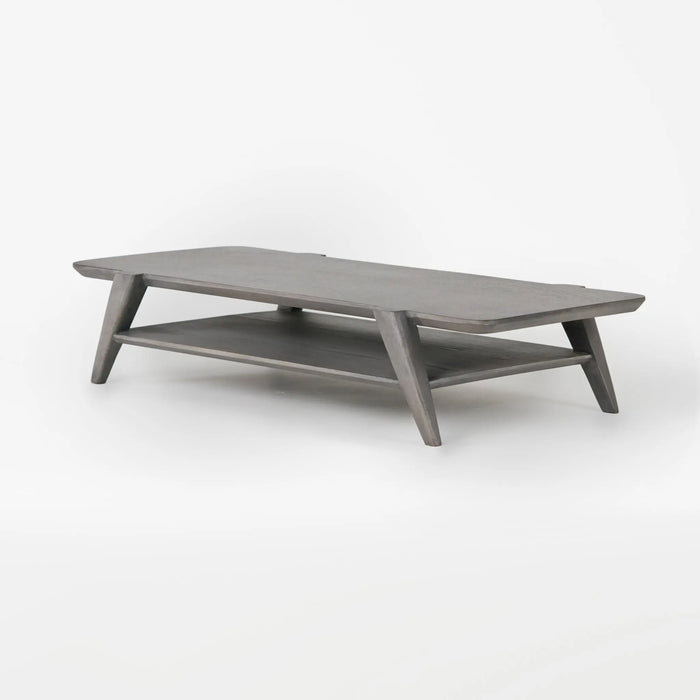 Studo Wooden Laptop Stand With Shelf Storage - Grey