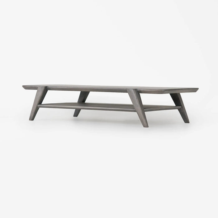 Studo Wooden Laptop Stand With Shelf Storage - Grey