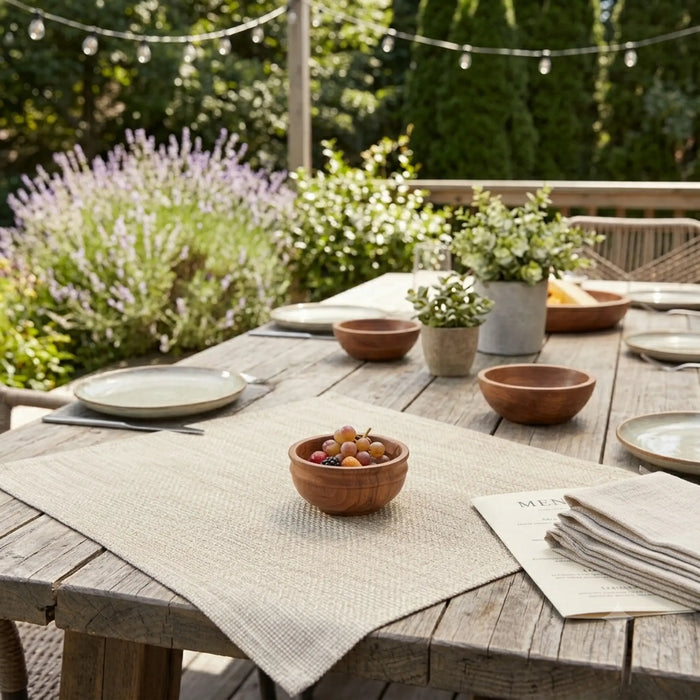 Swirl Wooden Serving Bowl, Extra-Small - Natural