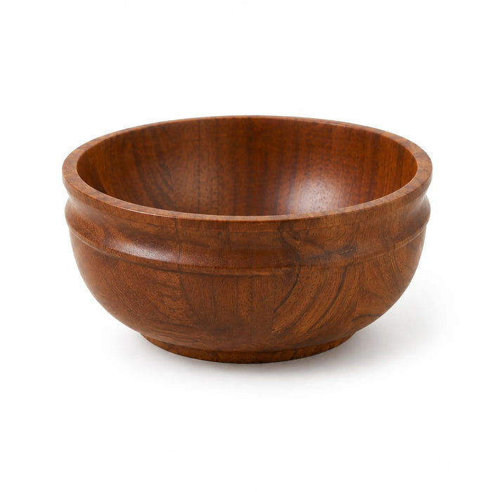 Swirl Wooden Serving Bowl, Extra-Small - Natural
