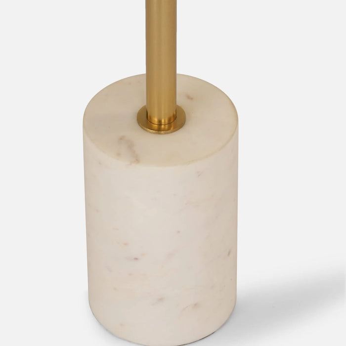 Terry Side Table With Marble Base - Brass