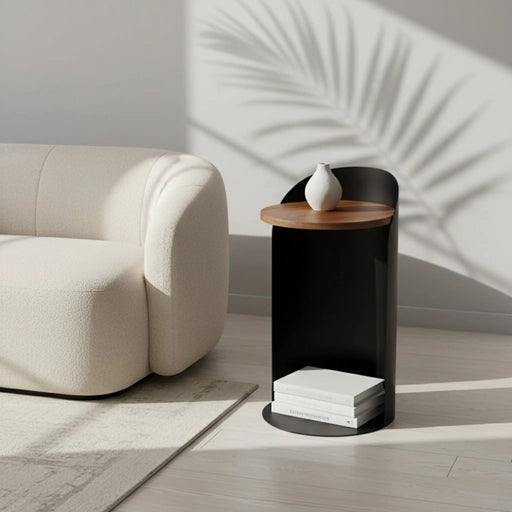 Tia Metal Side Table - Black Homelves