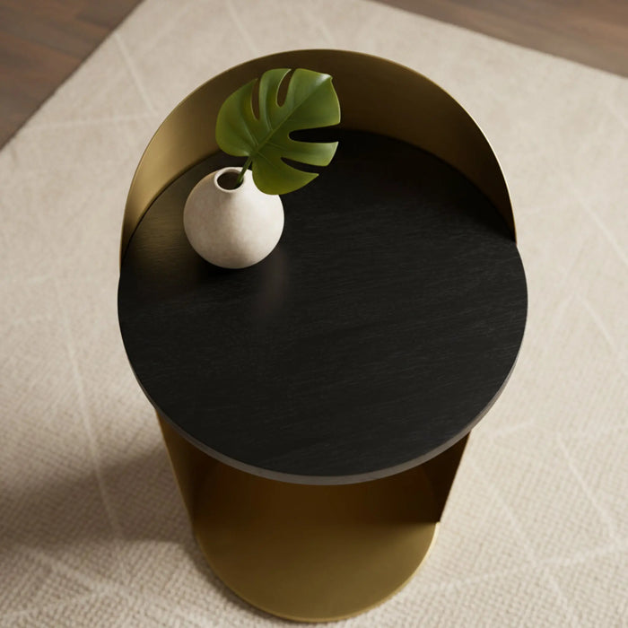 Tia Steel Side Table - Gold