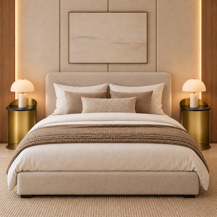 Tia Bedside Table, Set of 2 - Gold