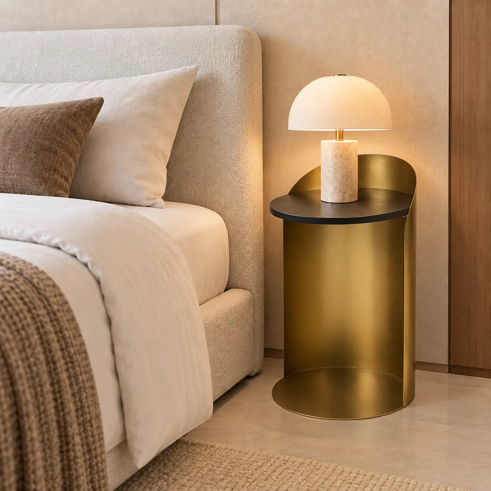 Tia Bedside Table, Set of 2 - Gold