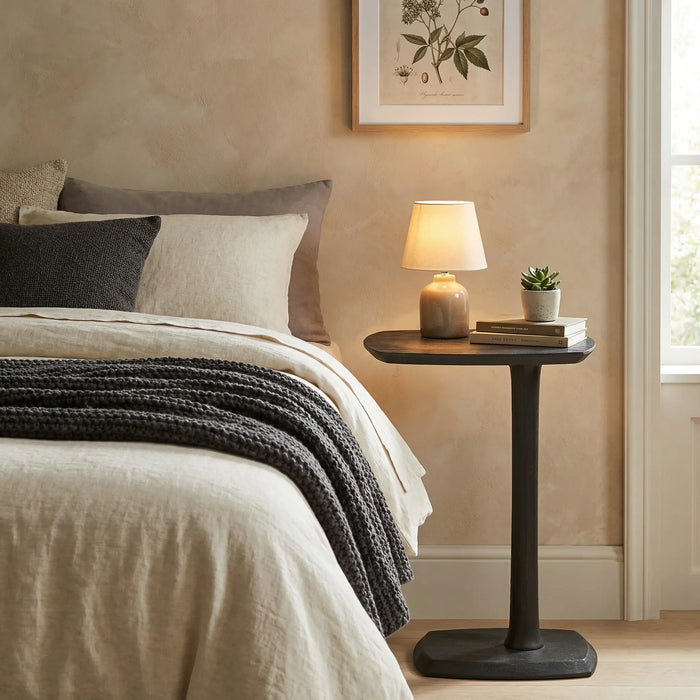 Tilly Wooden Side Table - Black