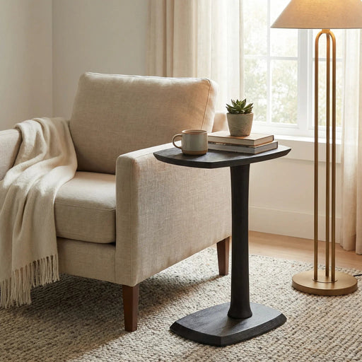 Tilly Wooden Side Table - Black Homelves