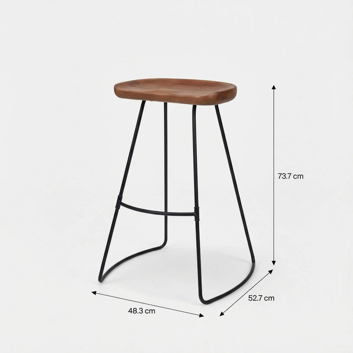 Toby Bar Stool - Walnut