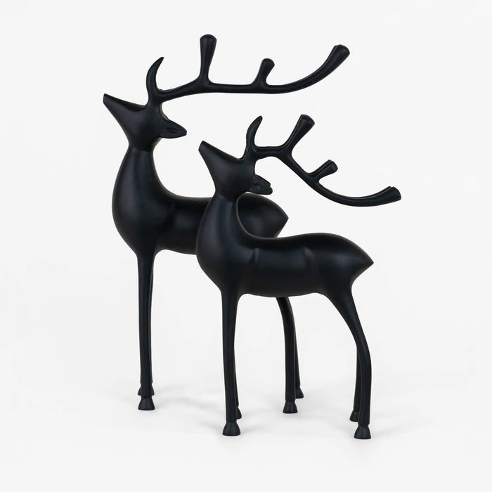 Vixen Metal Decorative Accent Reindeer Set - Black