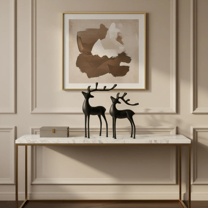 Vixen Metal Decorative Accent Reindeer Set - Black
