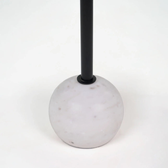Yona Side Table With Marble Base - Black & White