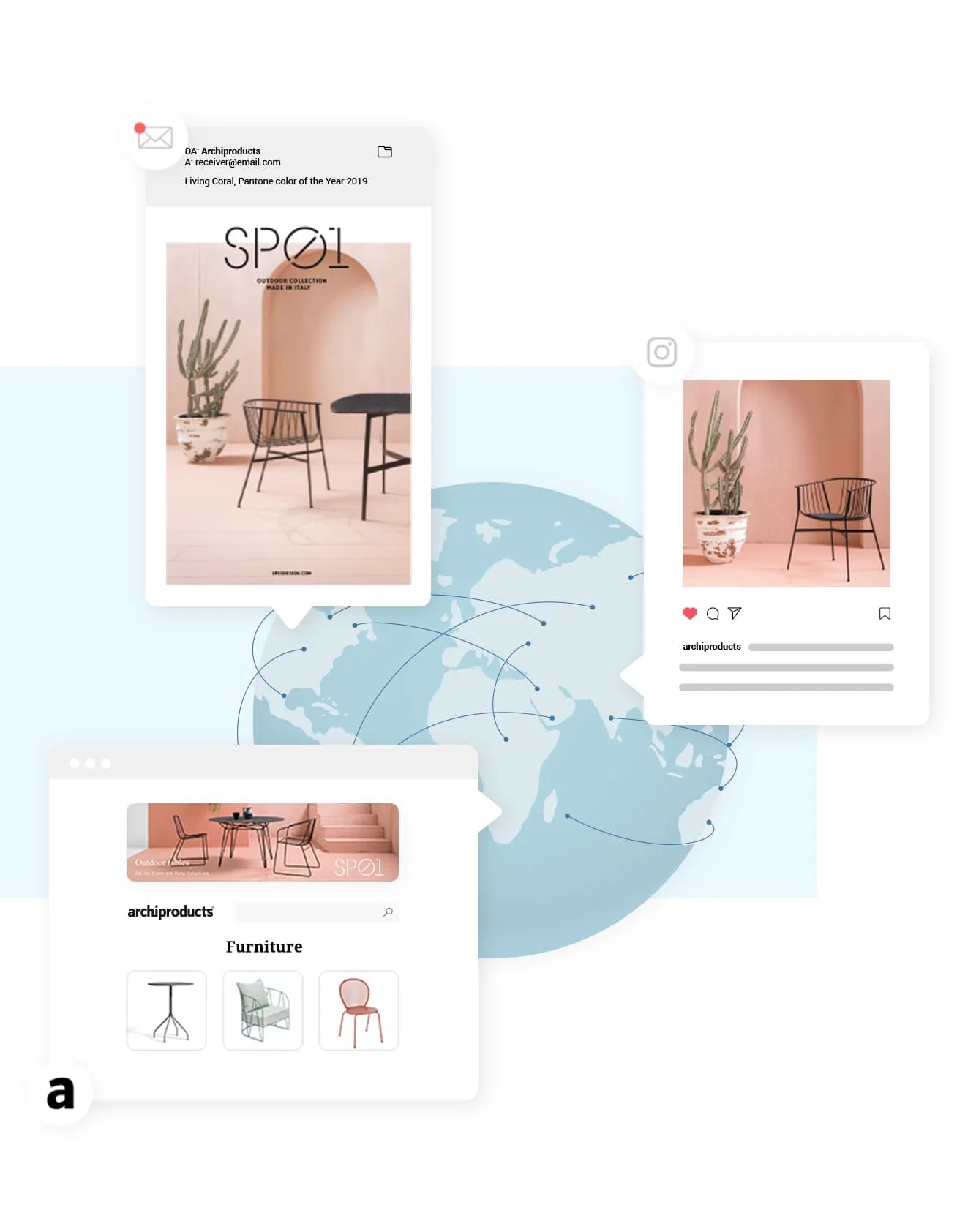 Maximize your visibility with Email Marketing, Display Advertising and Social Media and App push notifications