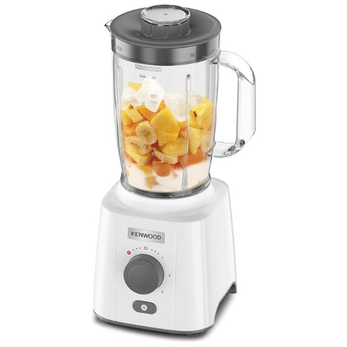 Kenwood Blender 650W Smoothie Blender | Smoothie Maker Blend-X Fresh 1.5L With Extra Blender Jar | Grinder Mill - Grater Mill - Ice Crush Function | White | BLP41.H0WH