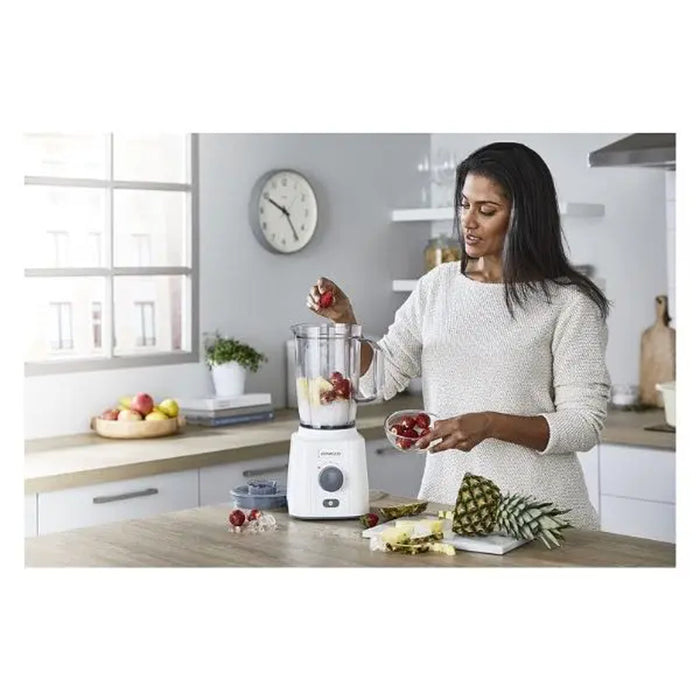 Kenwood Blender 650W Smoothie Blender | Smoothie Maker Blend-X Fresh 1.5L With Extra Blender Jar | Grinder Mill - Grater Mill - Ice Crush Function | White | BLP41.H0WH