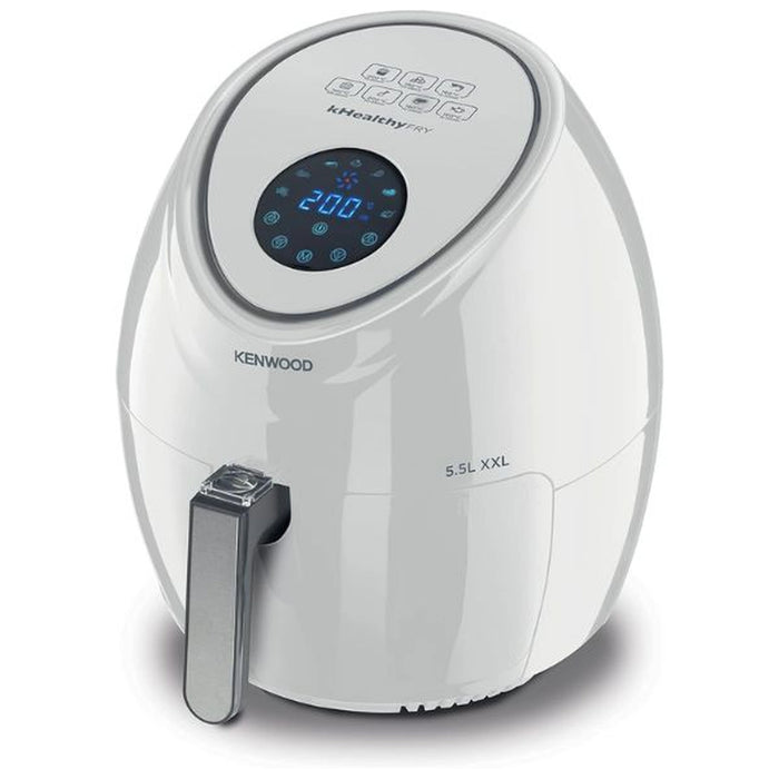 Kenwood Digital Air Fryer XXL 5.5L 2.4KG 1800W with Rapid Hot Air Circulation for Frying| Grilling Broiling| Roasting| Baking and Toasting HFP50.000WH| White