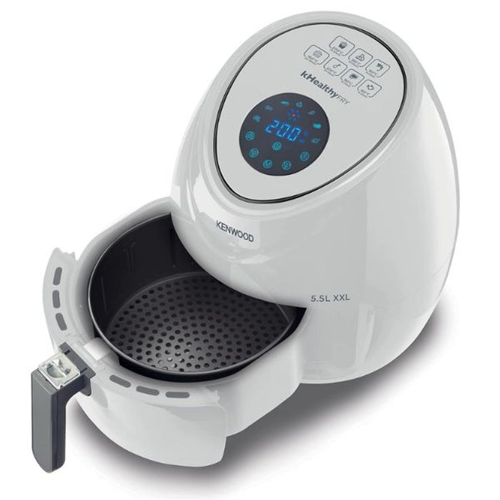 Kenwood Digital Air Fryer XXL 5.5L 2.4KG 1800W with Rapid Hot Air Circulation for Frying| Grilling Broiling| Roasting| Baking and Toasting HFP50.000WH| White