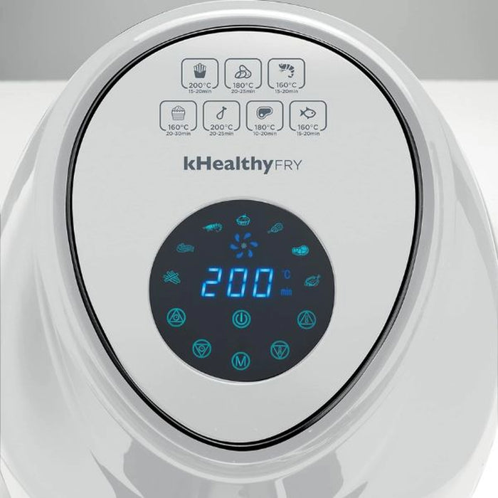Kenwood Digital Air Fryer XXL 5.5L 2.4KG 1800W with Rapid Hot Air Circulation for Frying| Grilling Broiling| Roasting| Baking and Toasting HFP50.000WH| White