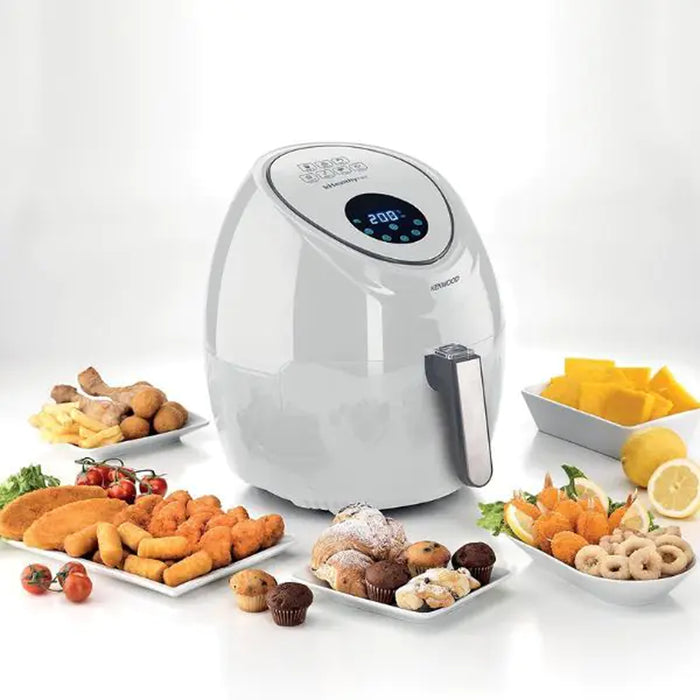 Kenwood Digital Air Fryer XXL 5.5L 2.4KG 1800W with Rapid Hot Air Circulation for Frying| Grilling Broiling| Roasting| Baking and Toasting HFP50.000WH| White