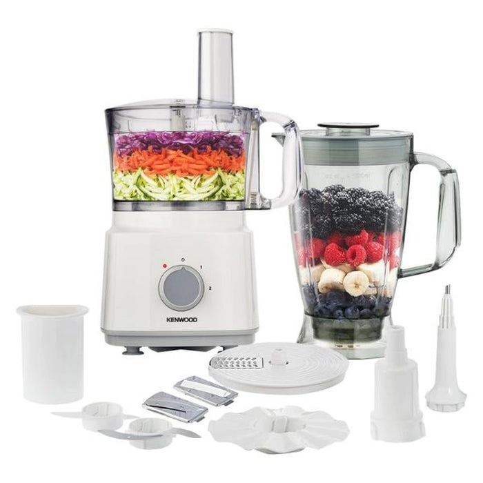 Kenwood Food Processor Blender | 750W Multi-Functional With 3 Interchangeable Disks | White | FDP03.C0WH