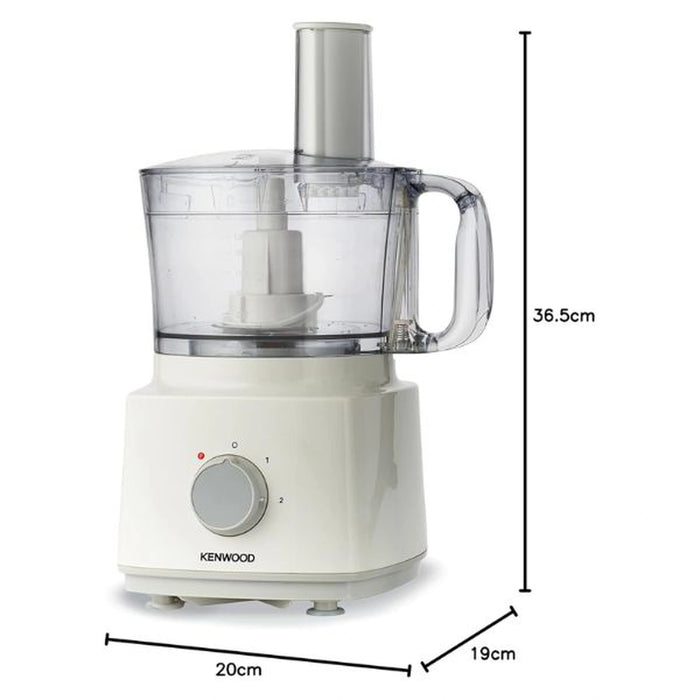 Kenwood Food Processor Blender | 750W Multi-Functional With 3 Interchangeable Disks | White | FDP03.C0WH