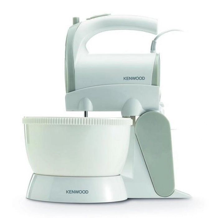 Kenwood Hand Mixer with Bowl HMP22.000WH | 2.4L Capacity | 300W Motor | 5 Speeds + Turbo | Stainless Steel Beaters | White | HMP22.000WH