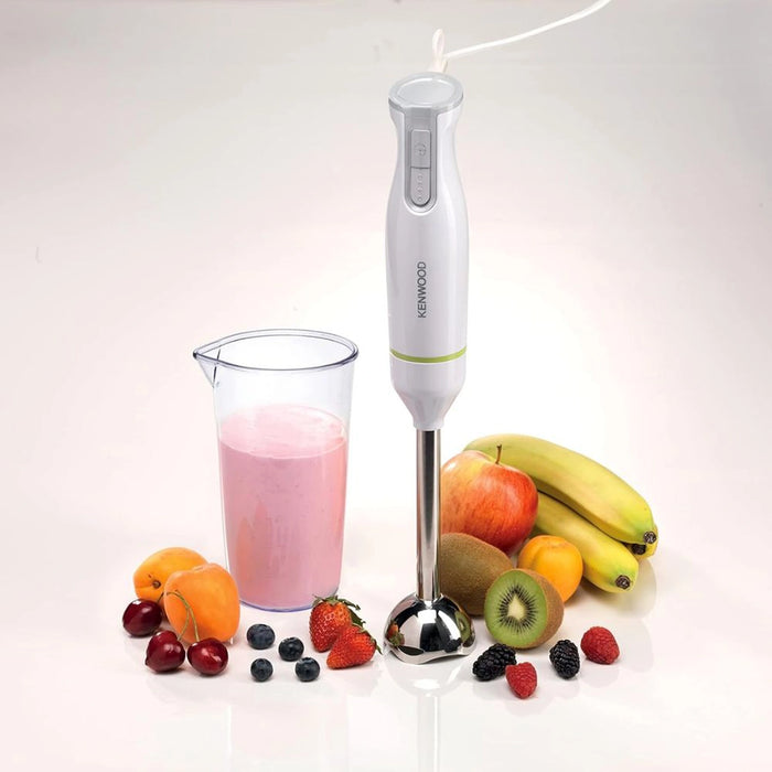 Kenwood Hand Blender | Metal Wand 600W Stick with Graduated Beaker | Turbo Function | Removable for Easy Cleaning | White | HBM02.001WH