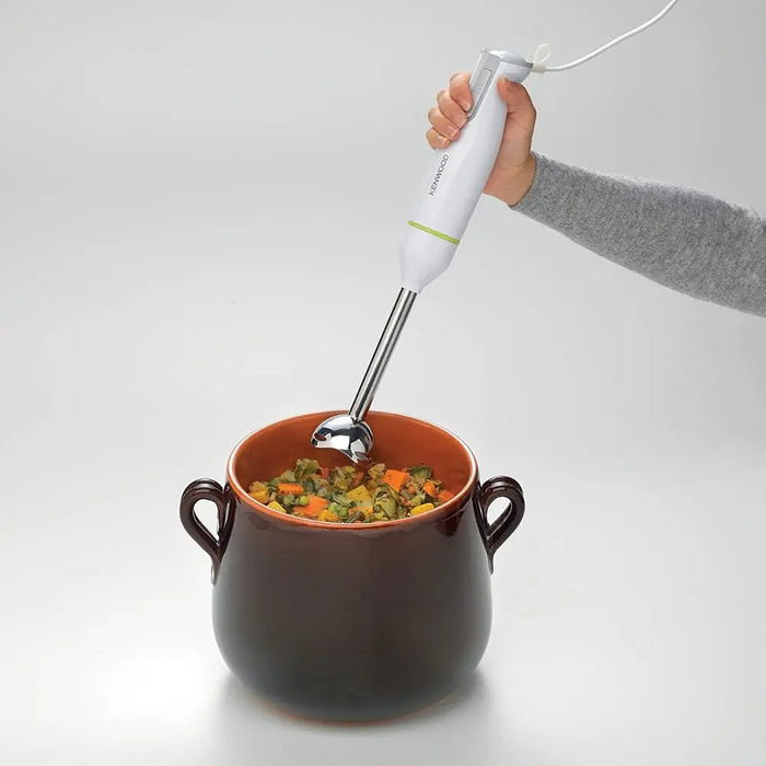 Kenwood Hand Blender | Metal Wand 600W Stick with Graduated Beaker | Turbo Function | Removable for Easy Cleaning | White | HBM02.001WH