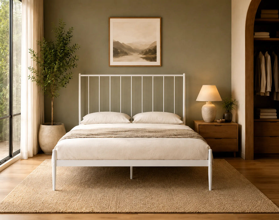 Alden Meta Glossy Queen Bed Kiana