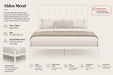 Alden Meta Glossy Queen Bed Kiana
