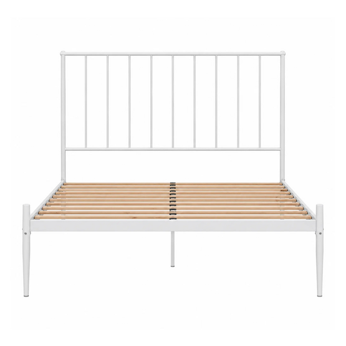 Alden Metal Glossy White King Bed Kiana