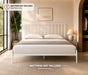 Alden Metal Glossy White King Bed Kiana