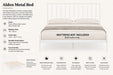 Alden Metal Glossy White King Bed Kiana