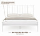 Alden Metal Glossy White King Bed Kiana
