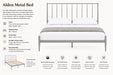 Alden Metal Grey King Bed Kiana