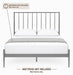 Alden Metal Grey King Bed Kiana