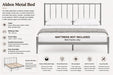 Alden Metal Grey Queen Bed Kiana
