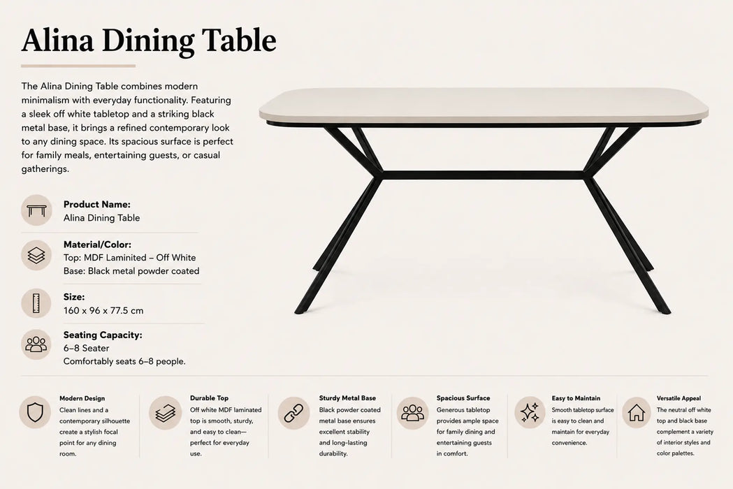 Alina Dining Table Kiana