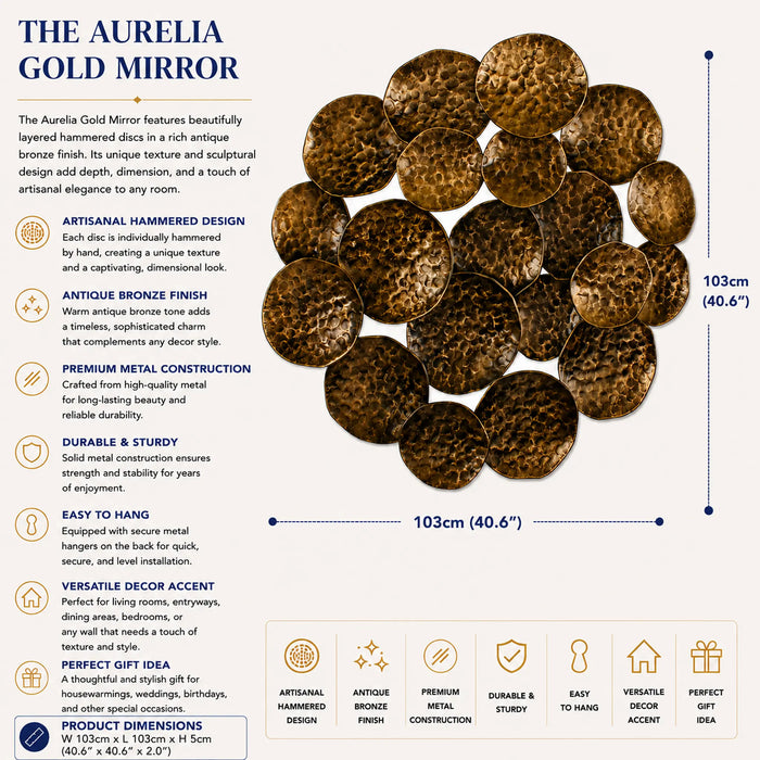 Aurelia Gold wall décor Kiana