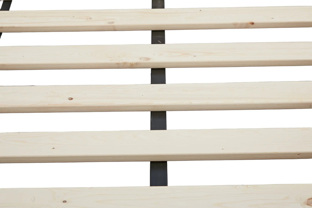 Wooden slats on a white background