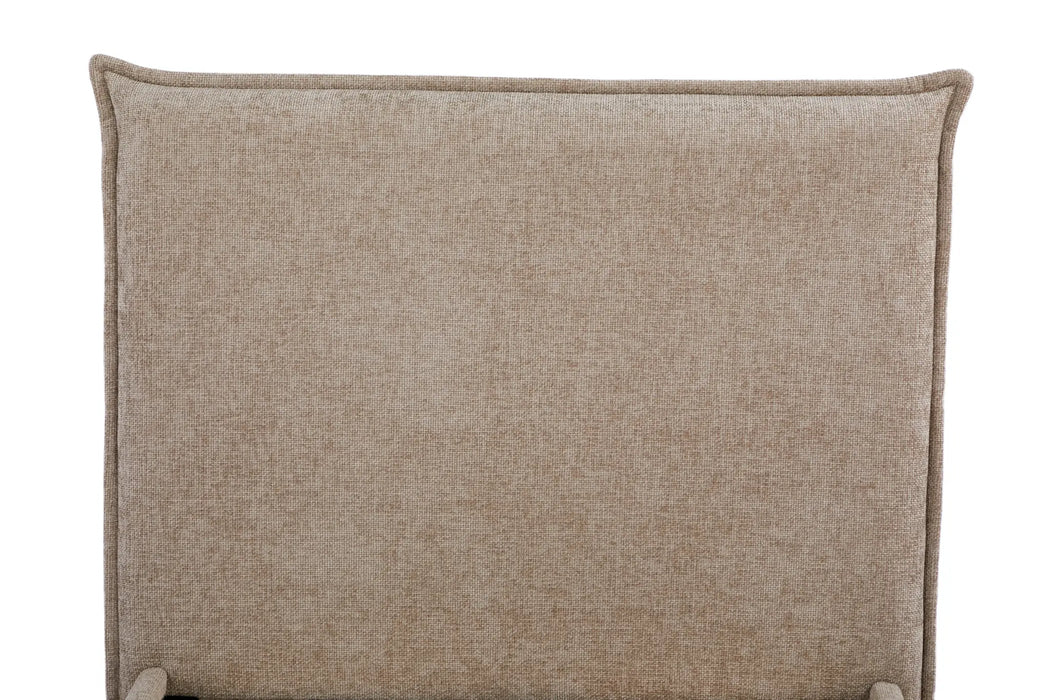 Beige cushion on a white background