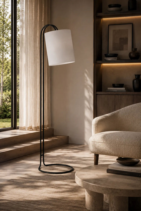 Black Arc Floor Lamp