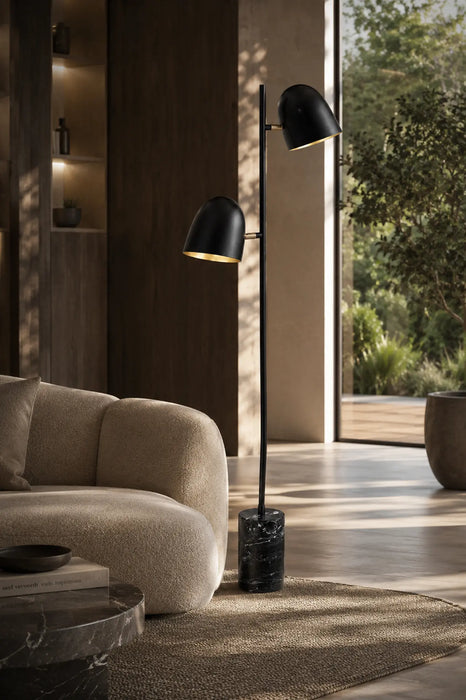 Black Astra Duo Floor Lamp