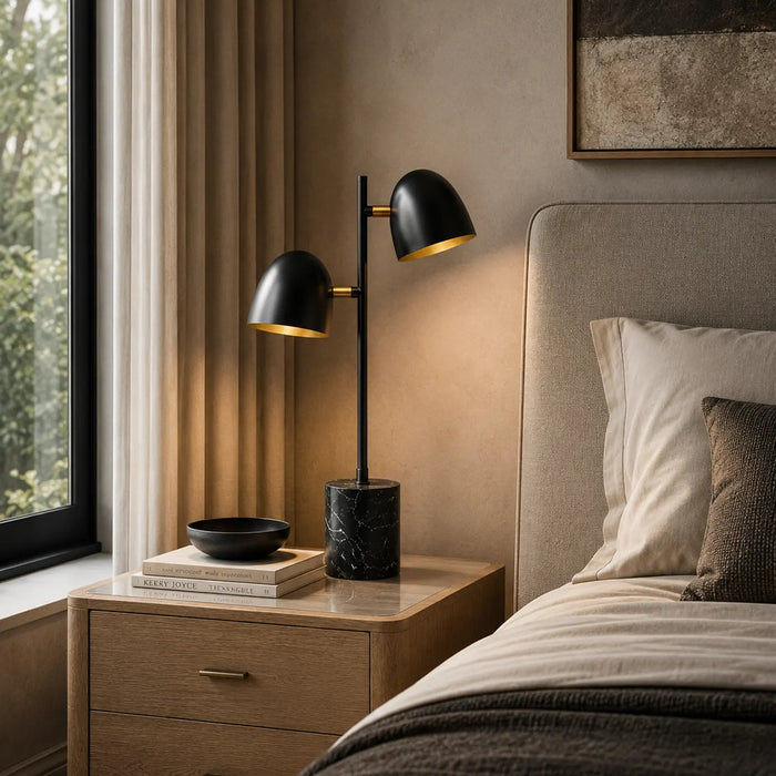 Black Astra Duo Lamp