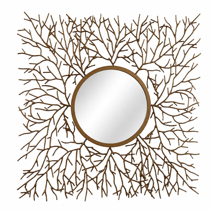 Branchscape Antique Gold Framed mirror Kiana