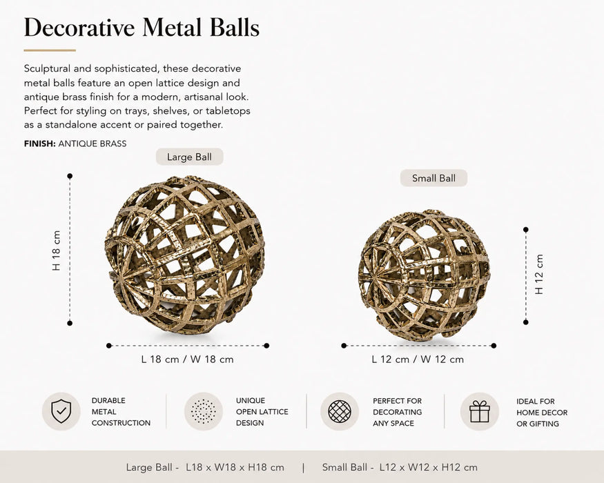 Cutwork Decor Ball - bronze Kiana